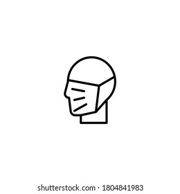ilustración vectorial de icono de máscara de malla