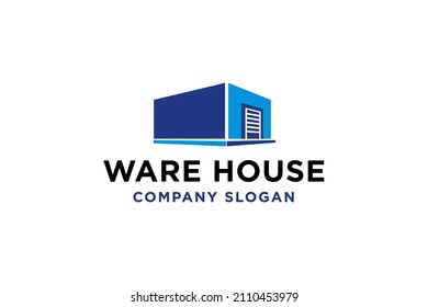 Ware house or garage logo design vector illustration.