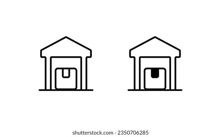 Ware house icon design with white background stock illustration