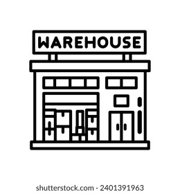 Ware House icon in vector. Illustration
