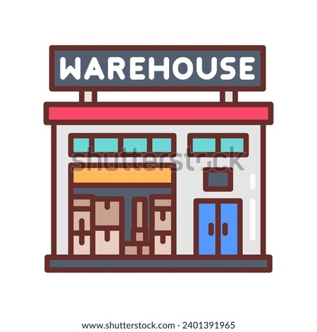 Ware House icon in vector. Illustration
