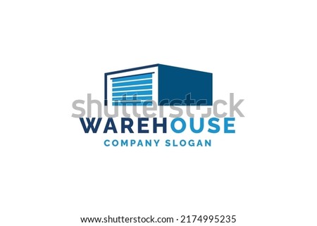 Ware house storage logo design vector illustration.