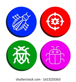 ware icon set. Collection of Bug, Anti bug icons