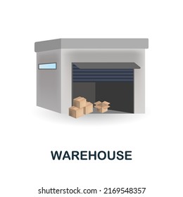 Warehouse 3d icon Simple element from buildings collection. Creative Warehouse icon for web design, templates, infographics and more