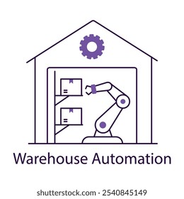 Ícone de Automação de Depósito - Símbolo de Empilhadeira Robótica para Gerenciamento Eficiente de Inventário