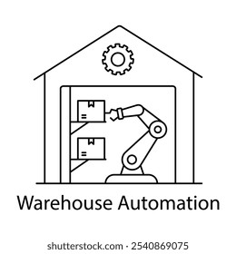 Ícone de Automação de Depósito - Símbolo de Empilhadeira Robótica para Gerenciamento Eficiente de Inventário