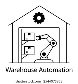 Ícone de Automação de Depósito - Símbolo de Empilhadeira Robótica para Gerenciamento Eficiente de Inventário