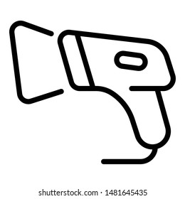 Warehouse barcode scanner icon. Outline warehouse barcode scanner vector icon for web design isolated on white background