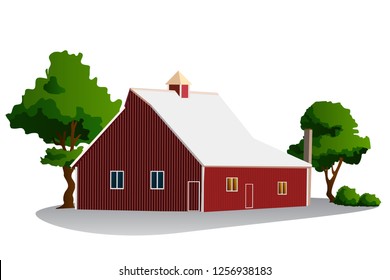 Warehouse barn graphic vector