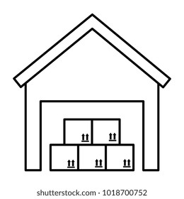 warehouse building with boxes