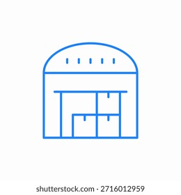 Vector de signo de icono de edificio de almacén