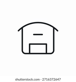 Vector de signo de icono de edificio de almacén