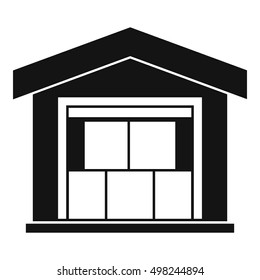 Warehouse building icon. Simple illustration of warehouse building vector icon for web
