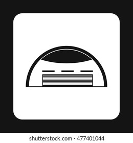 Warehouse building icon in simple style on a white background