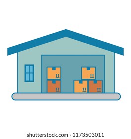 warehouse building isolated icon