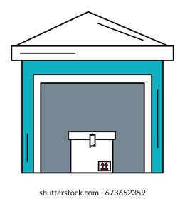 warehouse building isolated icon