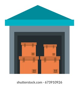 warehouse building isolated icon