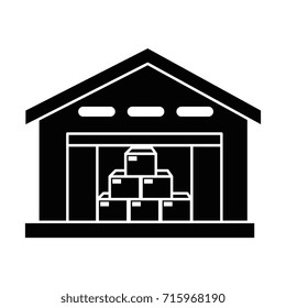 warehouse building isolated icon