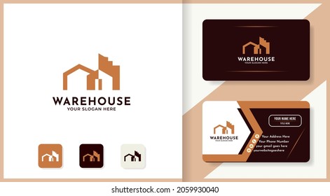 Warehouse Building Logo Design And Business Card