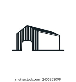 warehouse building logo vector illustration template design