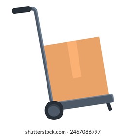 Warehouse cart icon cartoon vector. Delivery tool. Logistic equipment