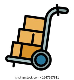 Warenkorb-Symbol im Lager. Outline-Warenkorb-Vektorillustration Symbol für Webdesign einzeln auf weißem Hintergrund