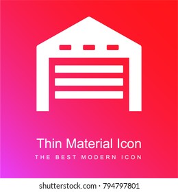 Warehouse Closed red and pink gradient material white icon minimal design