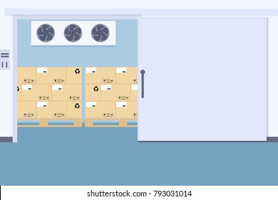 Warehouse cold storage of packaging