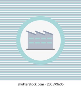 Warehouse color flat icon vector graphic illustration