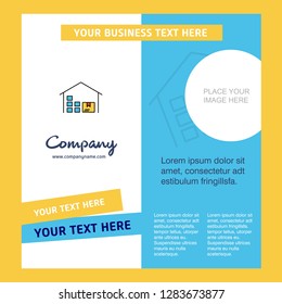 Warehouse Company Brochure Template. Vector Busienss Template