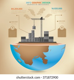 Warehouse concept design,info graphic, vector