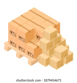 Warehouse concept icon. Isometric illustration of warehouse concept vector icon for web