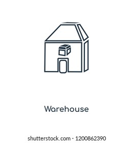 Warehouse concept line icon. Linear Warehouse concept outline symbol design. This simple element illustration can be used for web and mobile UI/UX.
