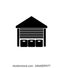 warehouse concept line icon. Simple element illustration. warehouse concept outline symbol design.