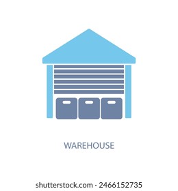 warehouse concept line icon. Simple element illustration. warehouse concept outline symbol design.