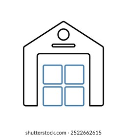 warehouse concept line icon. Simple element illustration. warehouse concept outline symbol design.