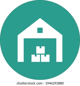 Warehouse, crates, storage icon vector image. Can also be used for Delivery and logistics. Suitable for use on web apps, mobile apps and print media.