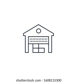 warehouse creative icon. From Delivery icons collection. Isolated warehouse sign on white background