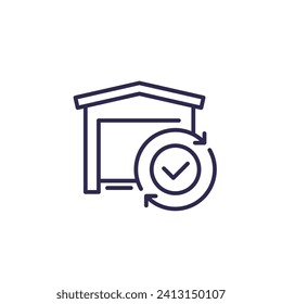 warehouse or depot line icon