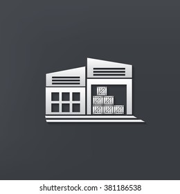 Warehouse design on clean background,vector