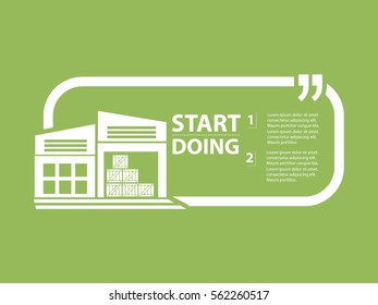 Warehouse design,clean vector