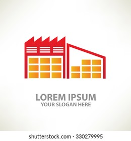Warehouse design,logo template,clean vector