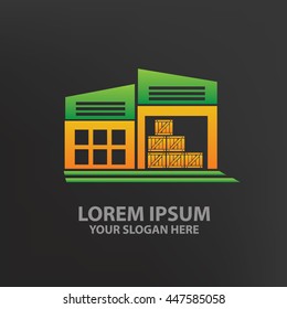 Warehouse design,logo template,clean vector