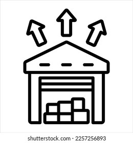 Warehouse distribution icon vector graphic illustration