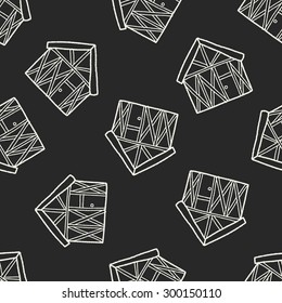 warehouse doodle seamless pattern background