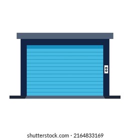 Warehouse door. Warehouse door on white background.