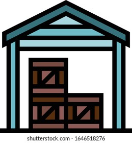 Warehouse - Ecommerce icon set. High quality filled outline vector illustration for website and mobile application.