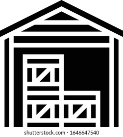 Almacén - Conjunto de iconos de comercio electrónico. Ilustración vectorial sólida de alta calidad para aplicaciones web y móviles.