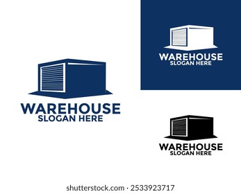 Warehouse factory industry logo vector illustration design, Warehouse Storage logo design template