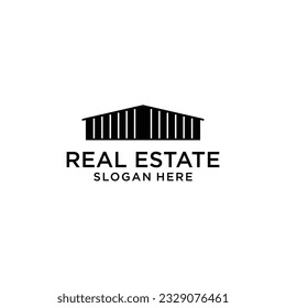 Warehouse factory logo design template